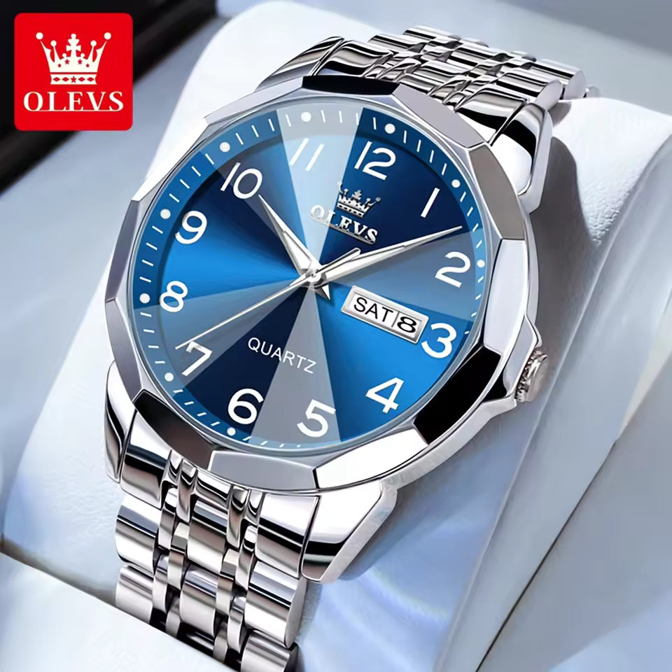 Original Waterproof Men's Watches Digital Mirror Quartz Watch