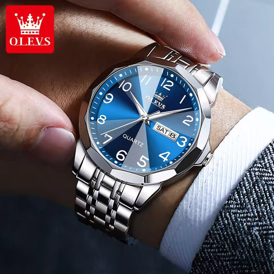 Original Waterproof Men's Watches Digital Mirror Quartz Watch